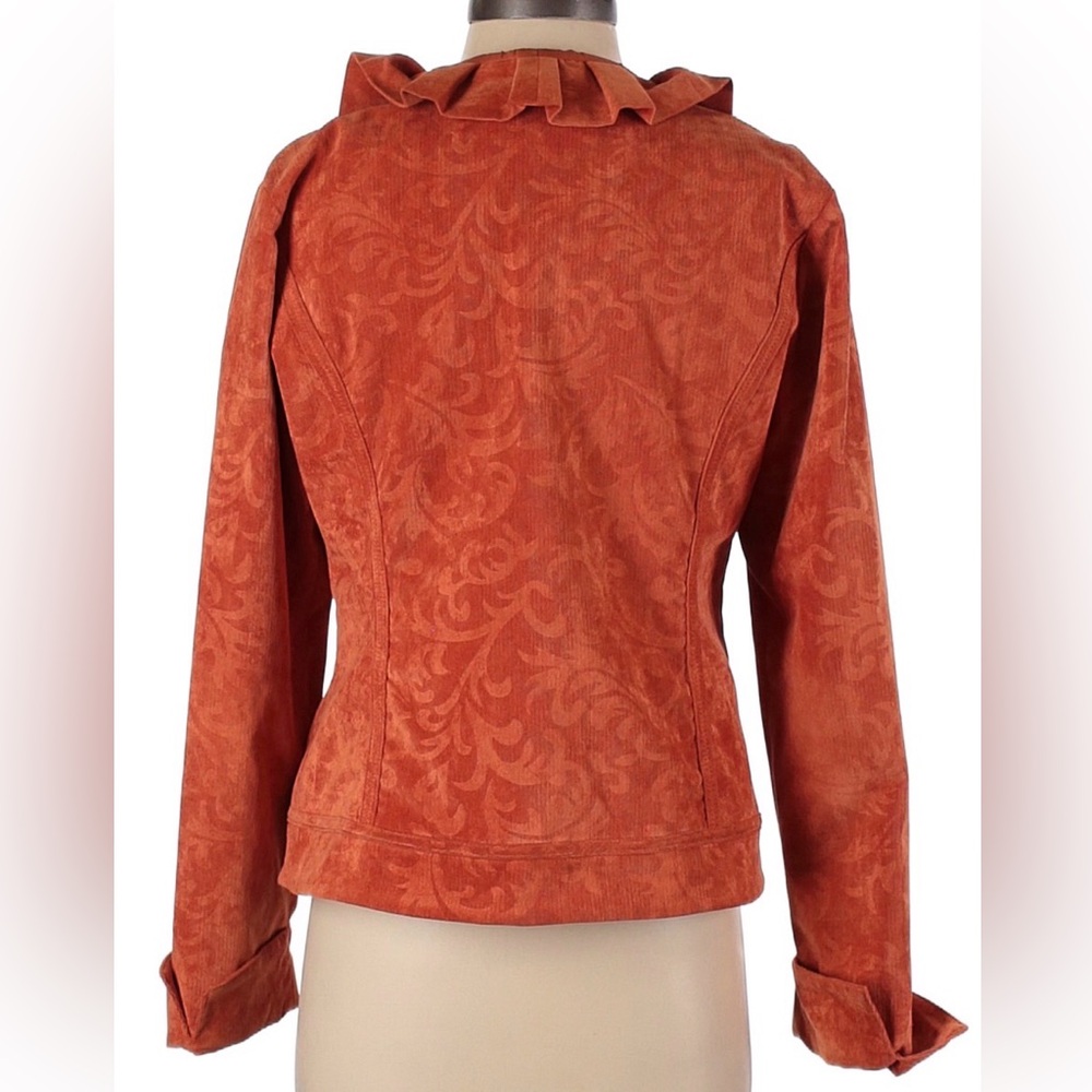 CHICO’S ~ Women’s Dress Casual Open Jacket ~ Orange ~ Size 0 - Picture 2 of 2